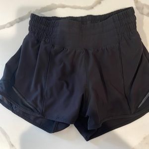 black lululemon hotty hot shorts 2.5”!